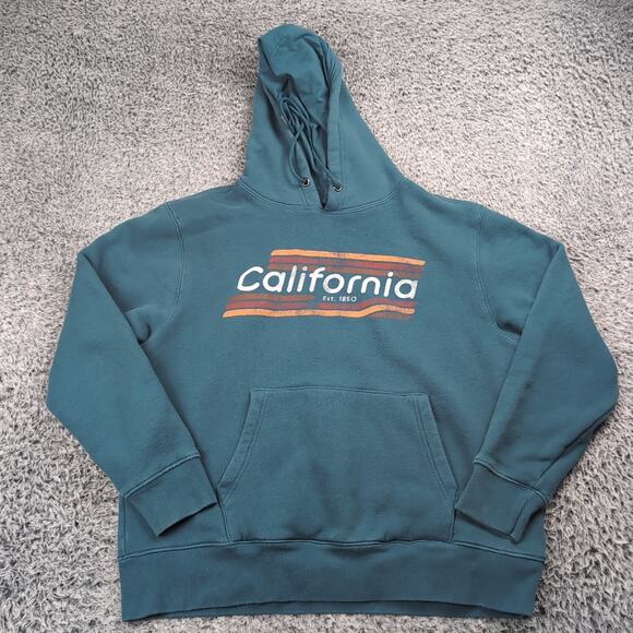 California Sweatshirt Men Large Blue Pullover Destination Hoodie Fleece Tour - Picture 1 of 6